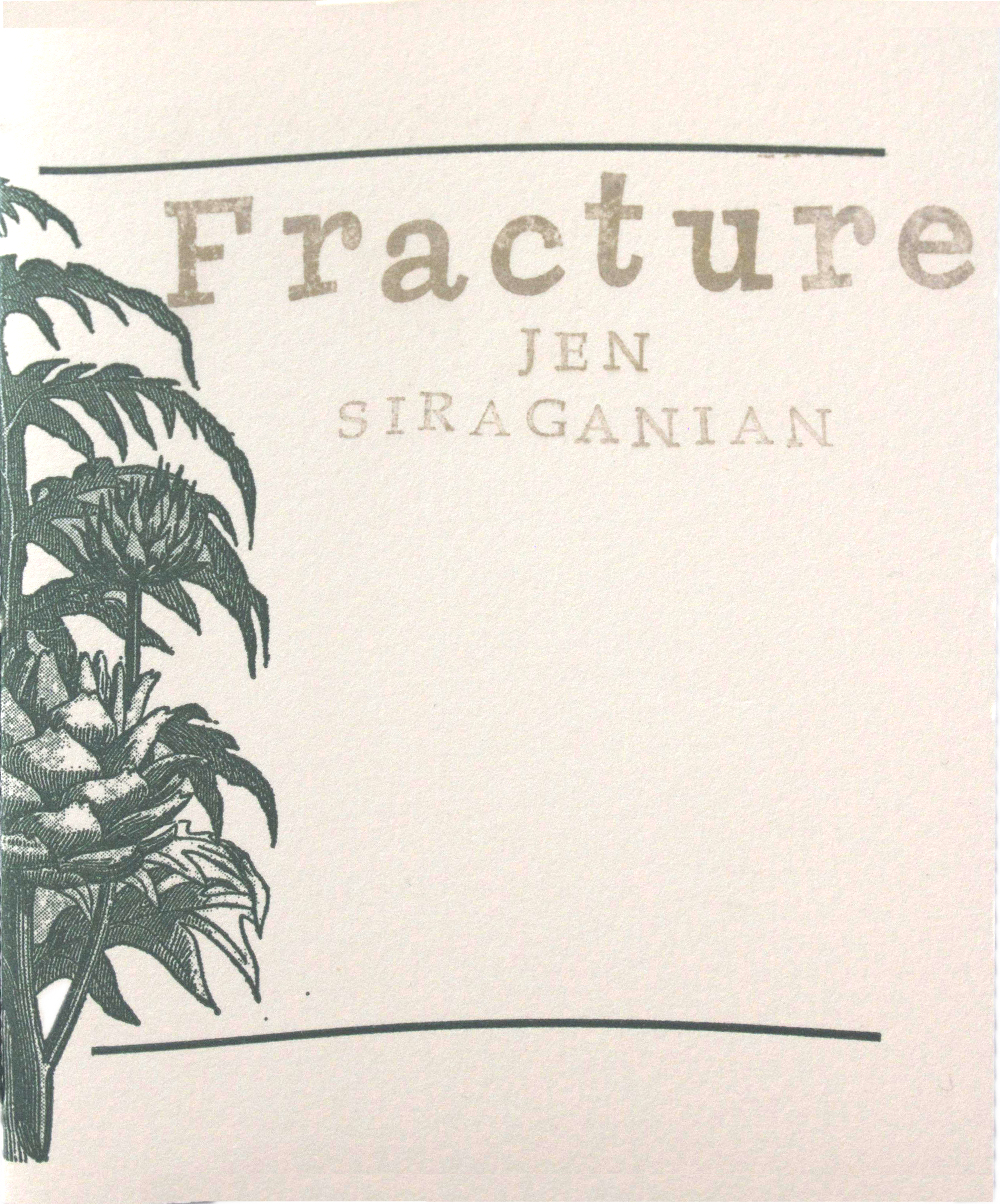 Cover of Fracture by Jen Siraganian
